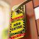 Aviso de Porta de MDF N�o Entre, Acesso Liberado