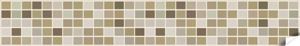 Faixa de Parede Imitando Azulejo Pastilhas Bege Areia