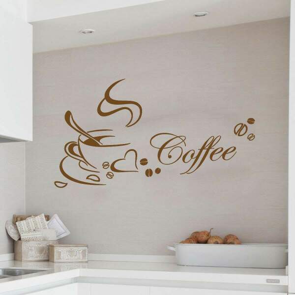Adesivo de Parede Love Coffee para Cozinha