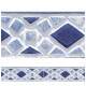 Faixa de Parede Imitando Azulejo Pedras Azuis