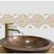 Faixa de Parede Imitando M�rmore Bege