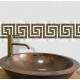 Faixa de Parede Imitando M�rmore Bronze