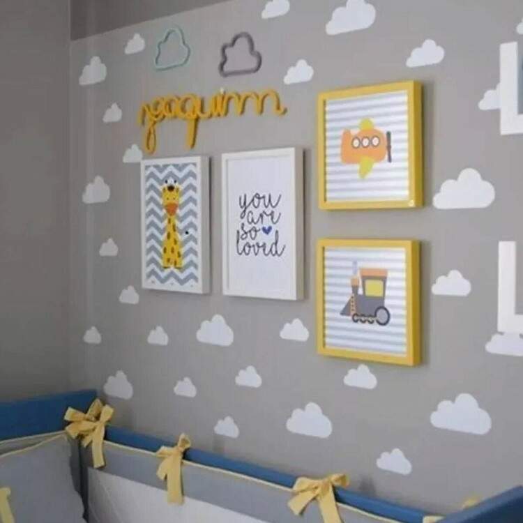 Adesivo de Parede Quarto Infantil Nuvens