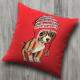 Almofada Pinscher Fundo Vermelho