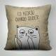 Almofada Decorativa Gatinho Eu Acordo Quando Quiser
