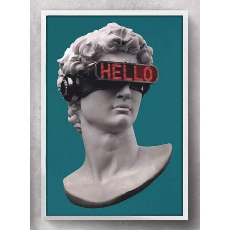 Quadro Decorativo Escultura de culos Hello