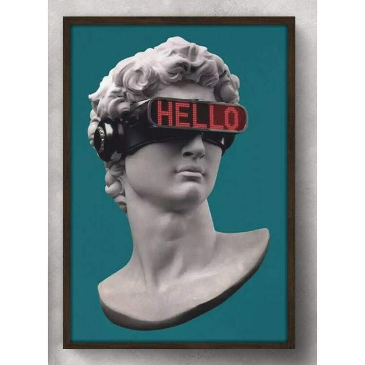 Quadro Decorativo Escultura de culos Hello