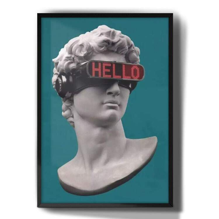 Quadro Decorativo Escultura de culos Hello
