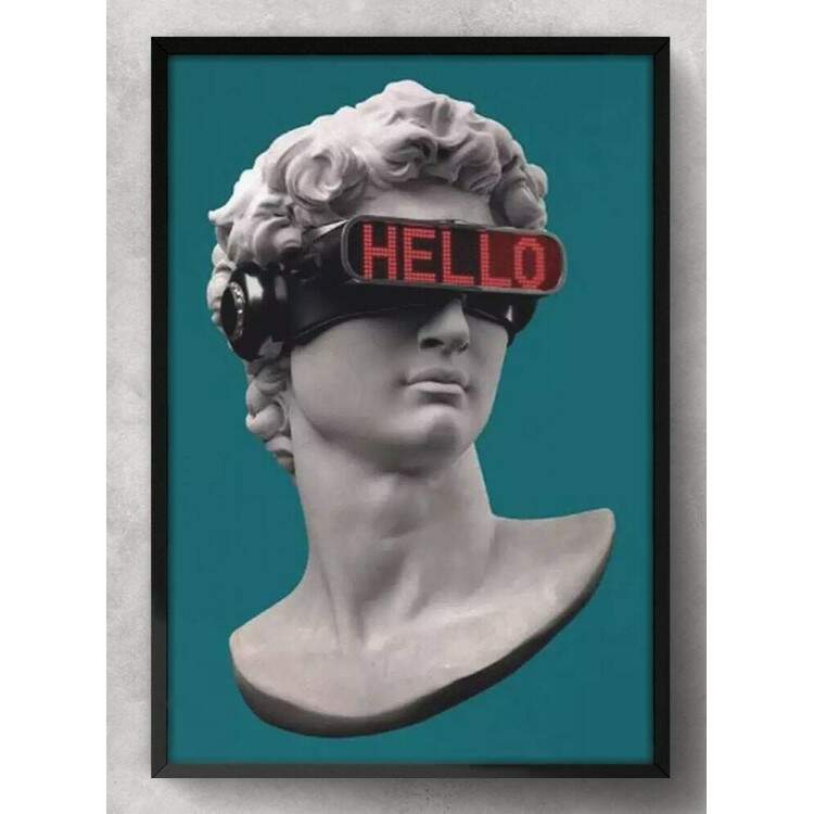 Quadro Decorativo Escultura de culos Hello