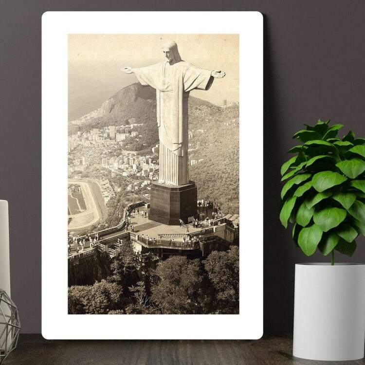 Placa Decorativa Monumento Cristo Redentor