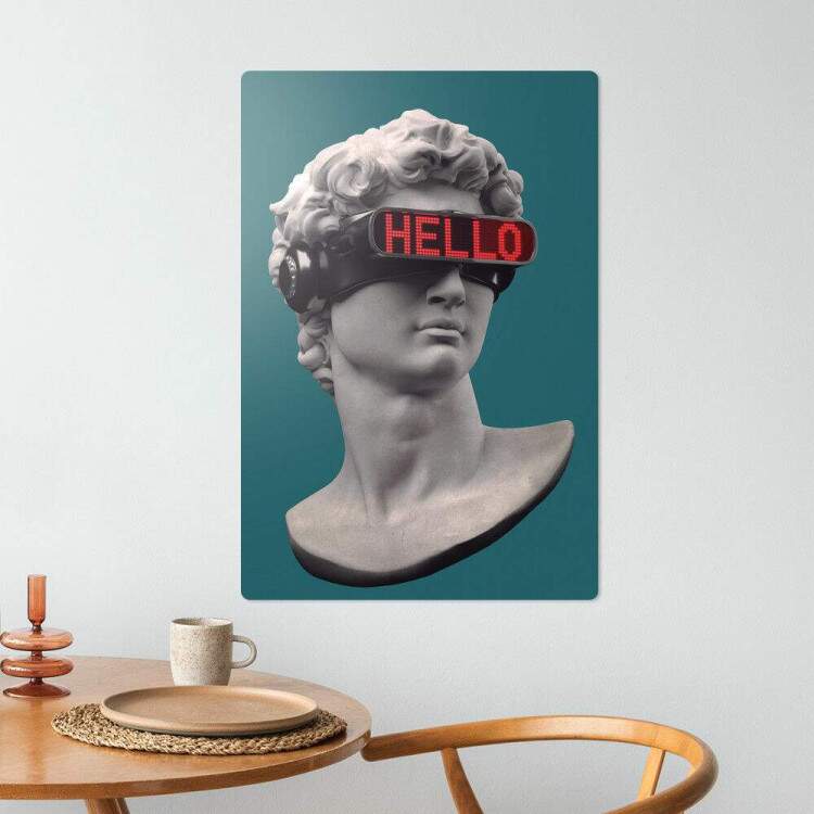 Placa Decorativa Escultura de culos Hello