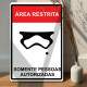 Placa Decorativa �rea Restrita Stormtrooper