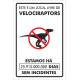 Placa Decorativa Local Livre de Velociraptors