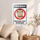 Placa Decorativa Proibido Entrar Com M�scara