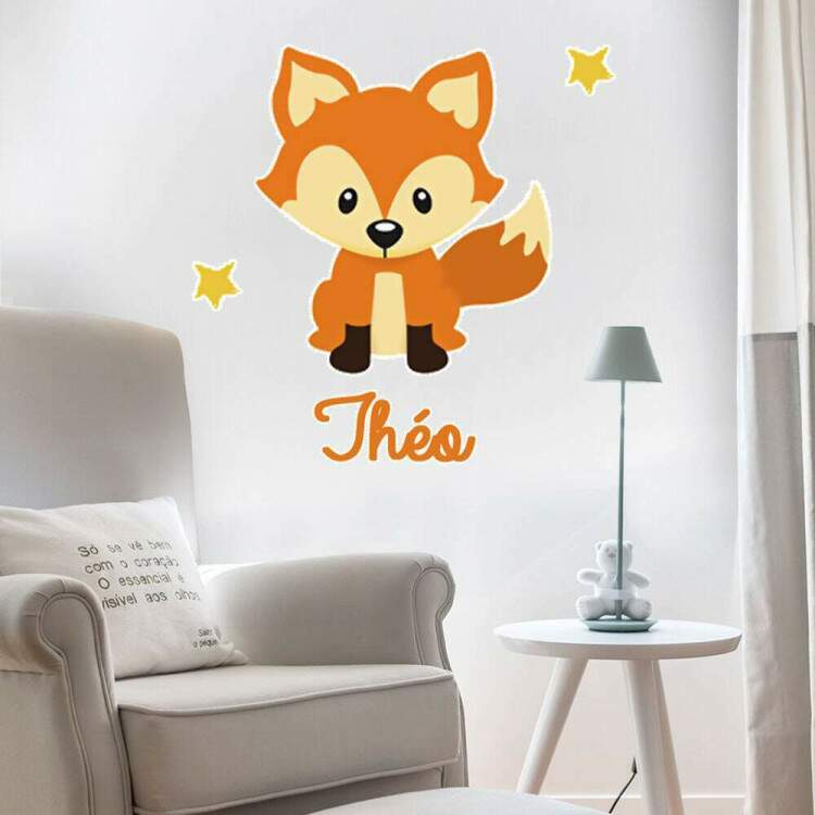 Adesivo de Parede Raposa Personalizado