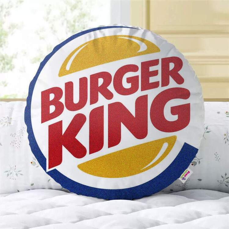 Almofada Decorativa Redonda Logo Burger King