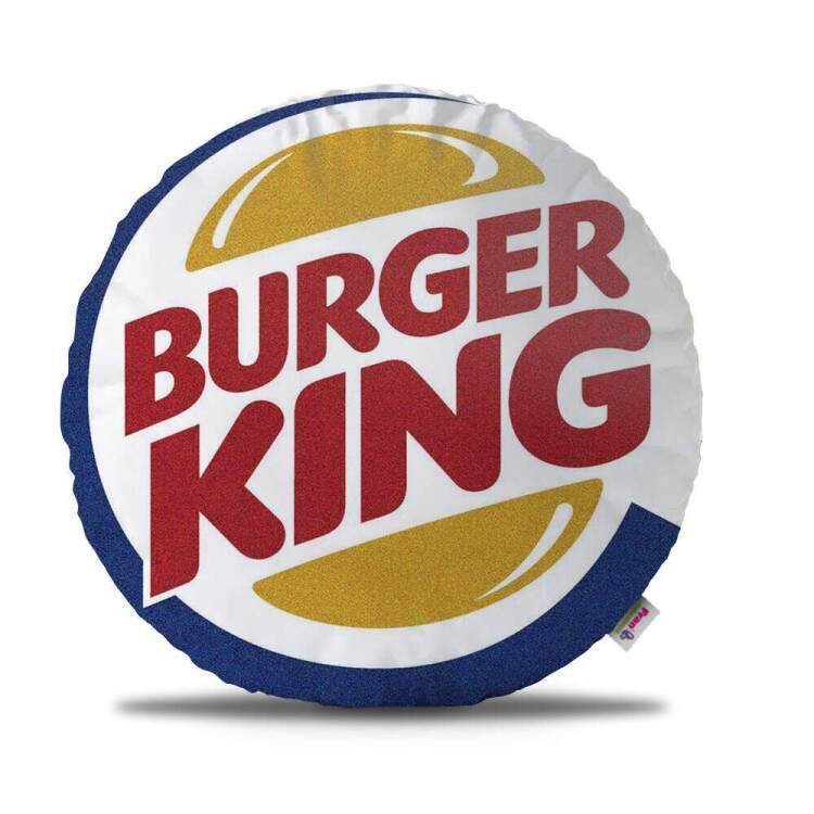 Almofada Decorativa Redonda Logo Burger King