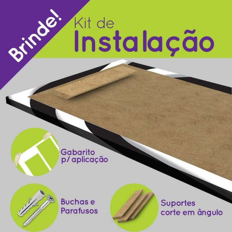 Kit 5 Quadros Decorativos Mosaico Good Vibes Preto e Branco