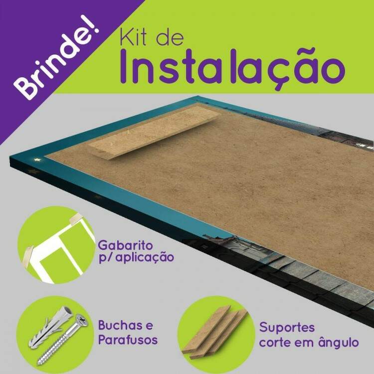 Kit Quadros Decorativos Mosaico Gato Branco Telhado