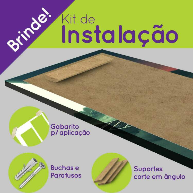 Kit 5 Quadros Decorativos Mosaico Barco Nas Nuvens e Lua