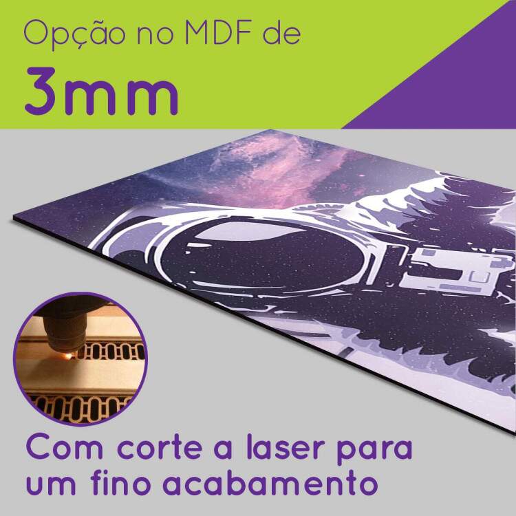 Kit Quadros Decorativos Mosaico Astronauta no Espao