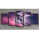Kit Quadros Decorativos Mosaico Astronauta no Espa�o