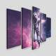 Kit Quadros Decorativos Mosaico Astronauta no Espa�o