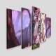 Kit 5 Quadros Decorativos Mosaico Pintura Tigre Branco