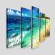 Kit Quadros Decorativos Mosaico Pintura Praia