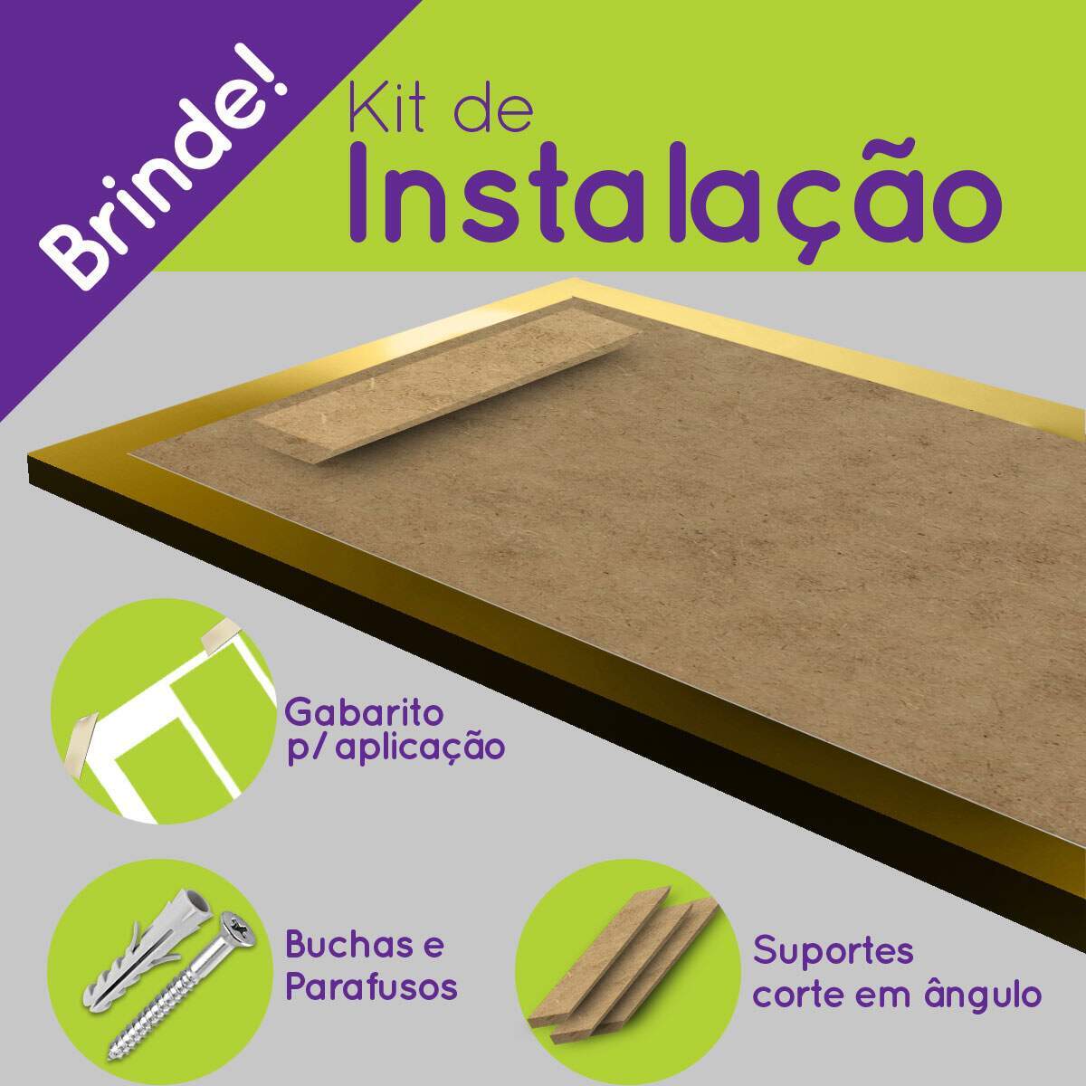 Kit Quadros Decorativos Mosaico Rosto de Mulher Dourado