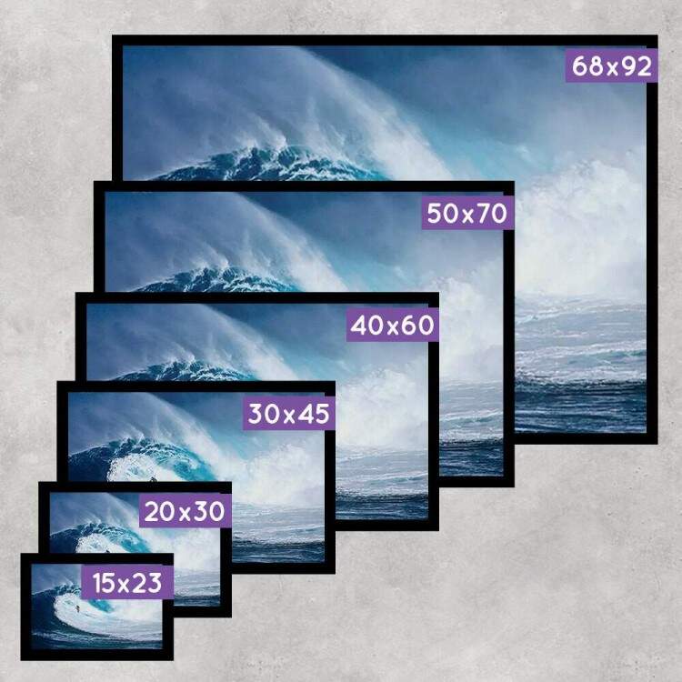 Quadro Decorativo Gigante Onda e Surfista