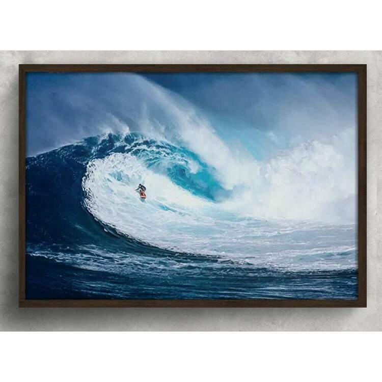 Quadro Decorativo Gigante Onda e Surfista