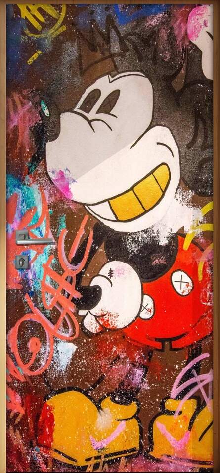 Adesivo para Porta Mickey Mouse Grafite