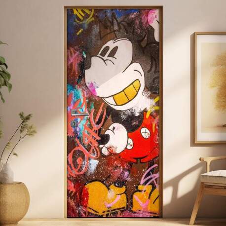 Adesivo para Porta Mickey Mouse Grafite
