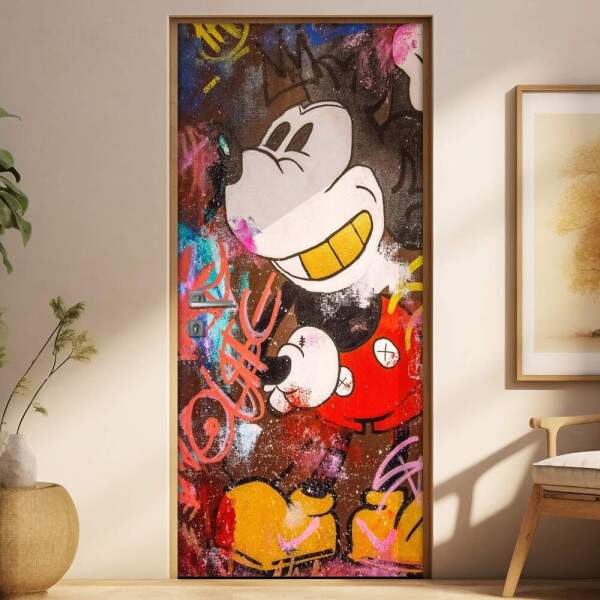 Adesivo para Porta Mickey Mouse Grafite
