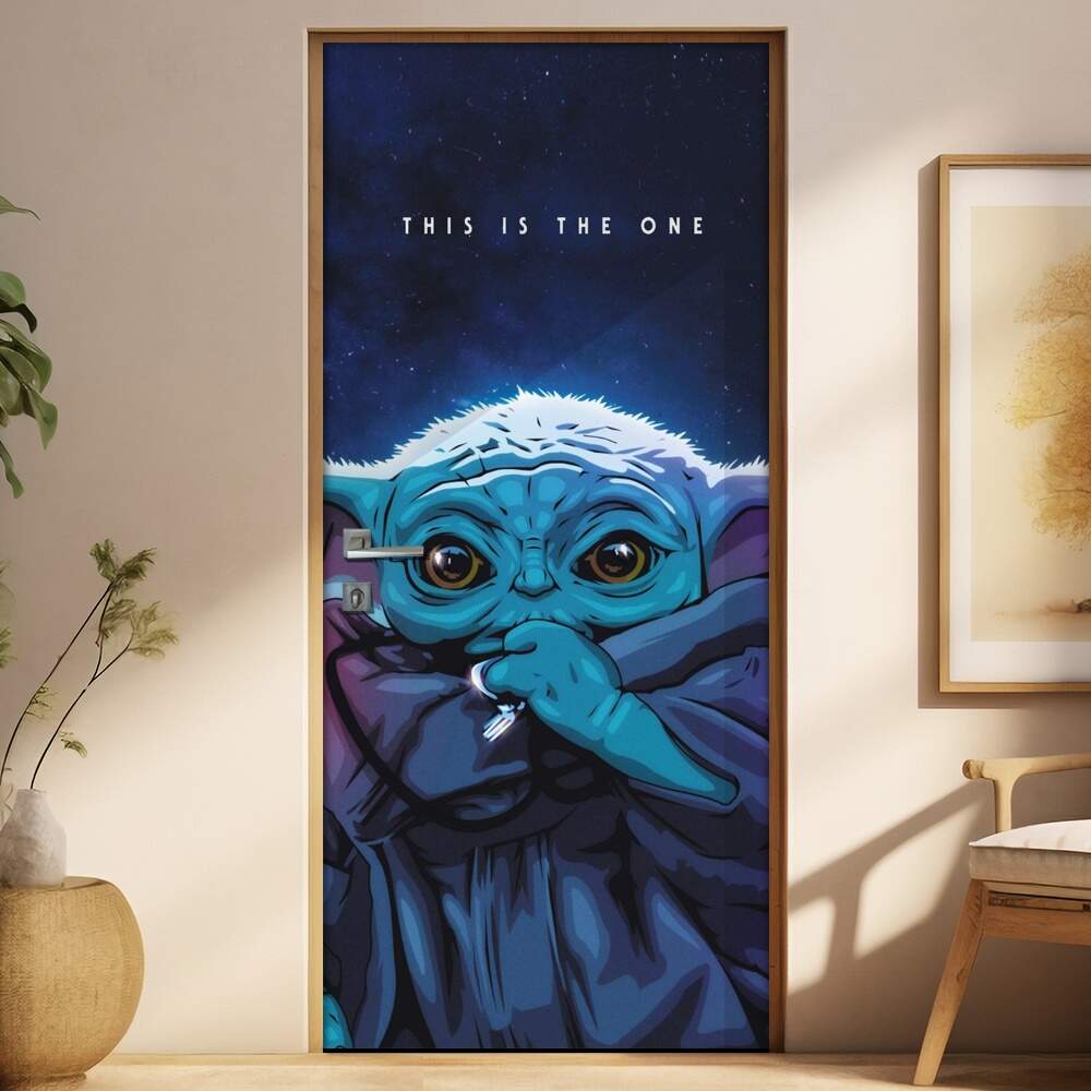 Adesivo para Porta Baby Yoda Star Wars