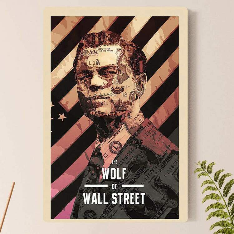 Placa Decorativa Lobo de Wall Street