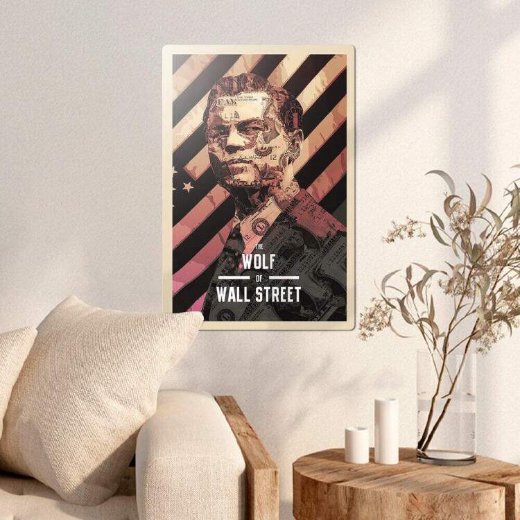 Placa Decorativa Lobo de Wall Street