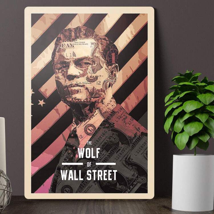 Placa Decorativa Lobo de Wall Street