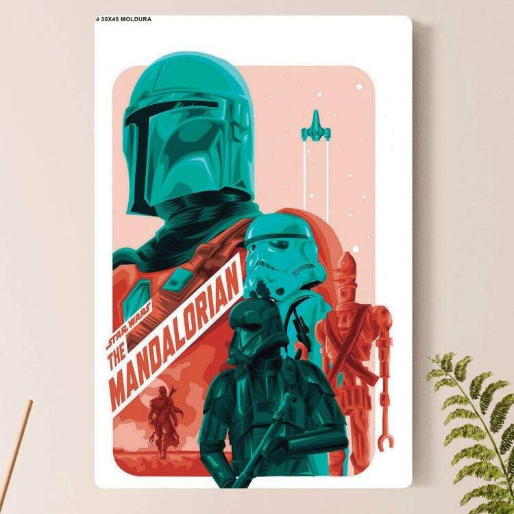 Placa Decorativa Star Wars O Mandaloriano
