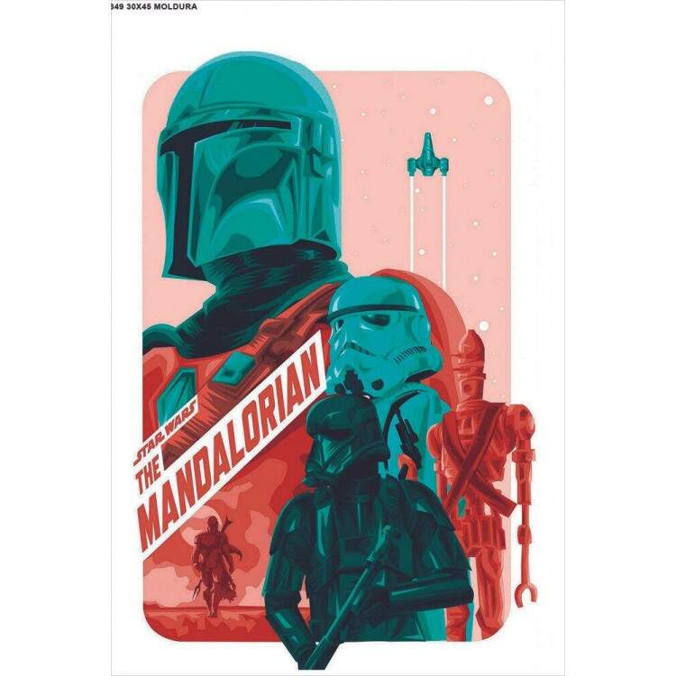 Placa Decorativa Star Wars O Mandaloriano