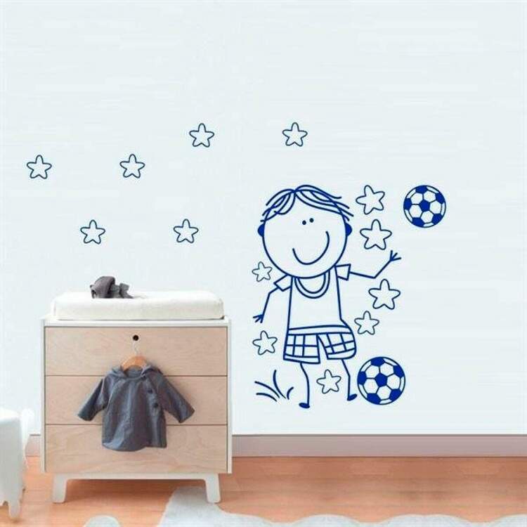 Adesivo de Parede Cartela Decorativo Bolas de Futebol