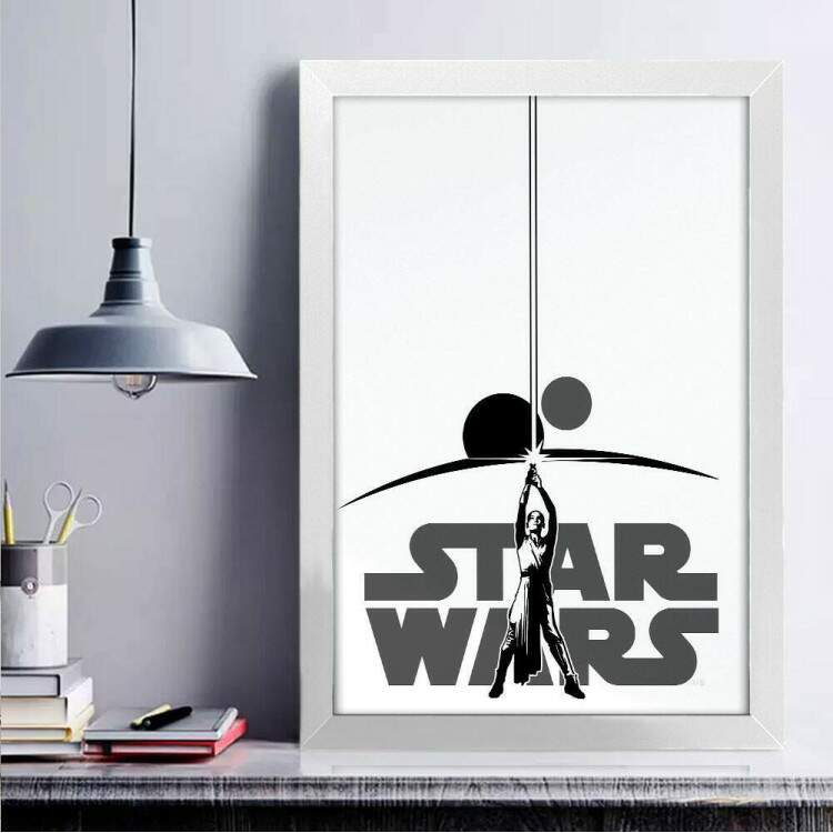 Quadro Decorativo Star Wars Rey