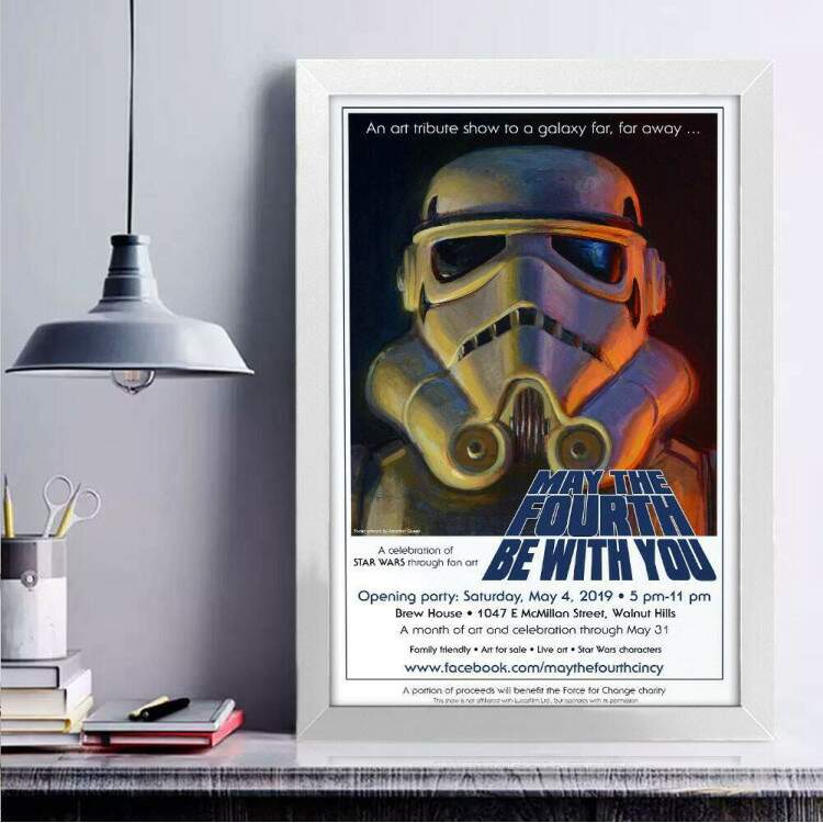 Quadro Decorativo Star Wars Que a Fora Esteja Com Voc