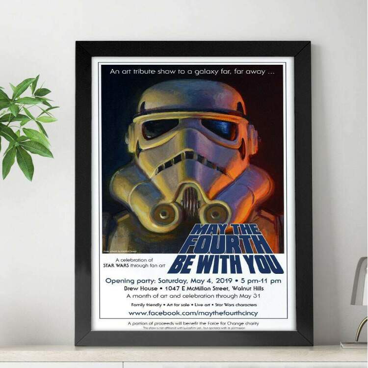 Quadro Decorativo Star Wars Que a Fora Esteja Com Voc