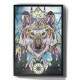 Quadro Decorativo Arte Lobo Colorido