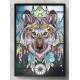 Quadro Decorativo Arte Lobo Colorido