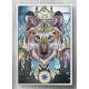 Quadro Decorativo Arte Lobo Colorido