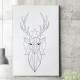 Quadro Decorativo Cervo Geom�trico