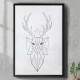 Quadro Decorativo Cervo Geom�trico